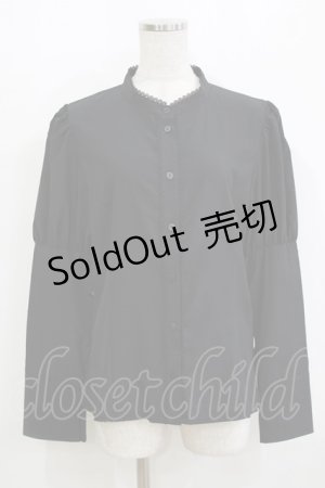 画像: Kurumi Collaboration / KRデシンジゴスリブラウス LL ブラック H-26-02-15-046-GO-BL-NS-ZH