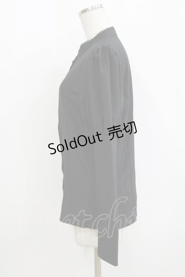 画像2: Kurumi Collaboration / KRデシンジゴスリブラウス LL ブラック H-26-02-15-046-GO-BL-NS-ZH (2)