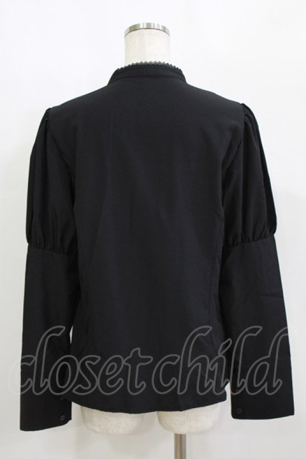 画像3: Kurumi Collaboration / KRデシンジゴスリブラウス LL ブラック H-26-02-15-046-GO-BL-NS-ZH (3)