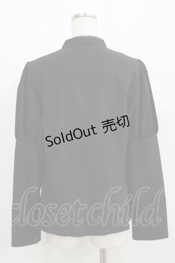 画像3: Kurumi Collaboration / KRデシンジゴスリブラウス LL ブラック H-26-02-15-046-GO-BL-NS-ZH (3)