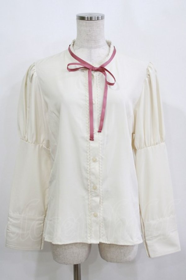 画像1: Kurumi Collaboration / KRデシンジゴスリブラウス LL 生成り H-26-02-15-047-GO-BL-NS-ZH (1)