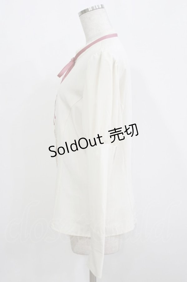 画像2: Kurumi Collaboration / KRデシンジゴスリブラウス LL 生成り H-26-02-15-047-GO-BL-NS-ZH (2)