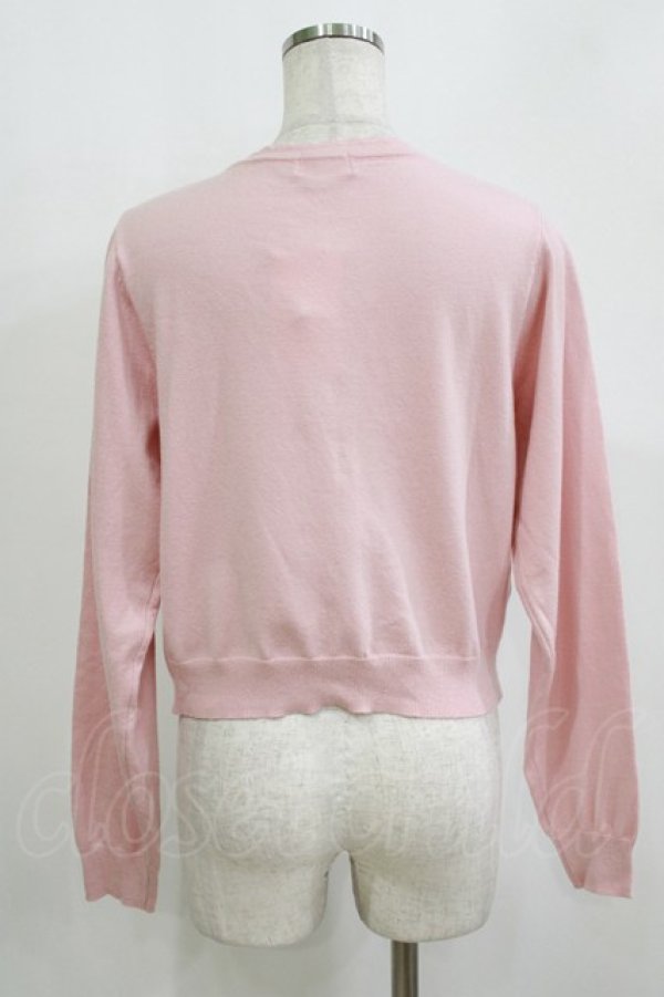 画像3: m petit by misako / AM*ハート透かしニットカーディガン L ピンク H-26-02-15-048-LO-TO-NS-ZH (3)