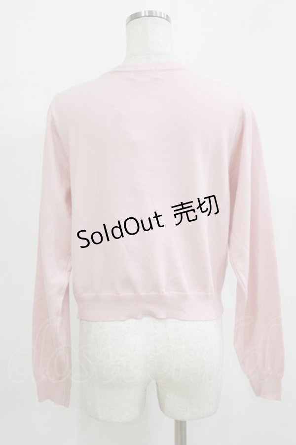 画像3: m petit by misako / AM*ハート透かしニットカーディガン L ピンク H-26-02-15-048-LO-TO-NS-ZH (3)