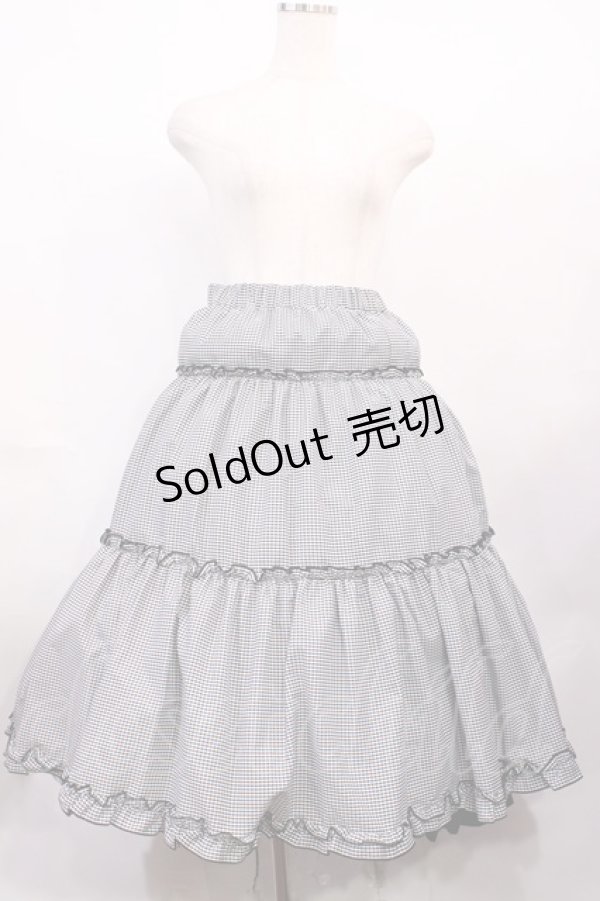 画像1: m petit by misako / NINA'S RVパニエスカート L ブラック/ブラックギンガムリバーシブル H-26-02-15-1006-LO-SK-NS-ZH (1)