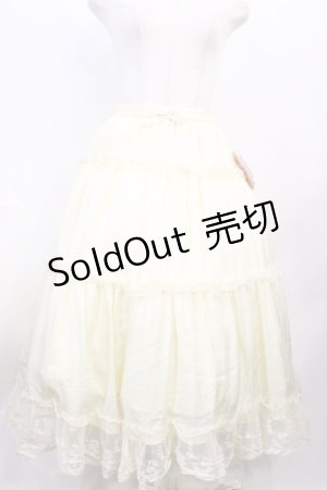 画像: m petit by misako / サテンキリカエペチスカート L アイボリー H-26-02-15-1008-LO-SK-NS-ZH