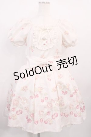 画像: LIZ LISA / マイメロディコラボ第9弾 マイメロチェリー柄ワンピース Free オフ H-26-02-15-1010-LO-OP-NS-ZH