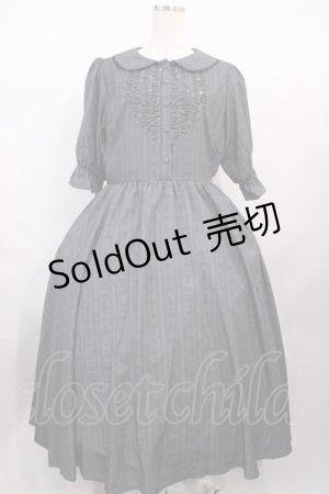 画像: m petit by misako / MSKストライプフレアワンピース L グレー H-26-02-15-1002-LO-OP-NS-ZH