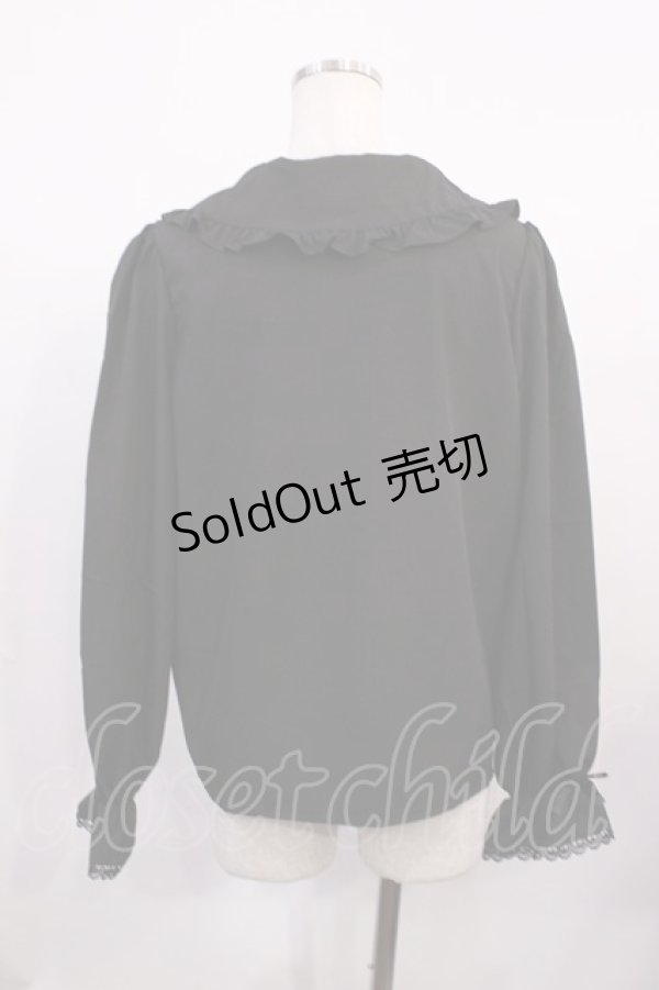 画像2: m petit by misako / AM マルエリフリルブラウス L ブラック H-26-02-15-1011-LO-BL-NS-ZH (2)