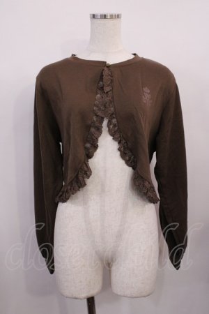 画像: m petit by misako / MSKバラBフリルボレロ L ブラウン H-26-02-15-1015-LO-TO-NS-ZH