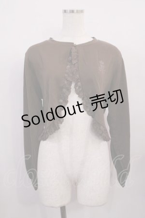 画像: m petit by misako / MSKバラBフリルボレロ L ブラウン H-26-02-15-1015-LO-TO-NS-ZH