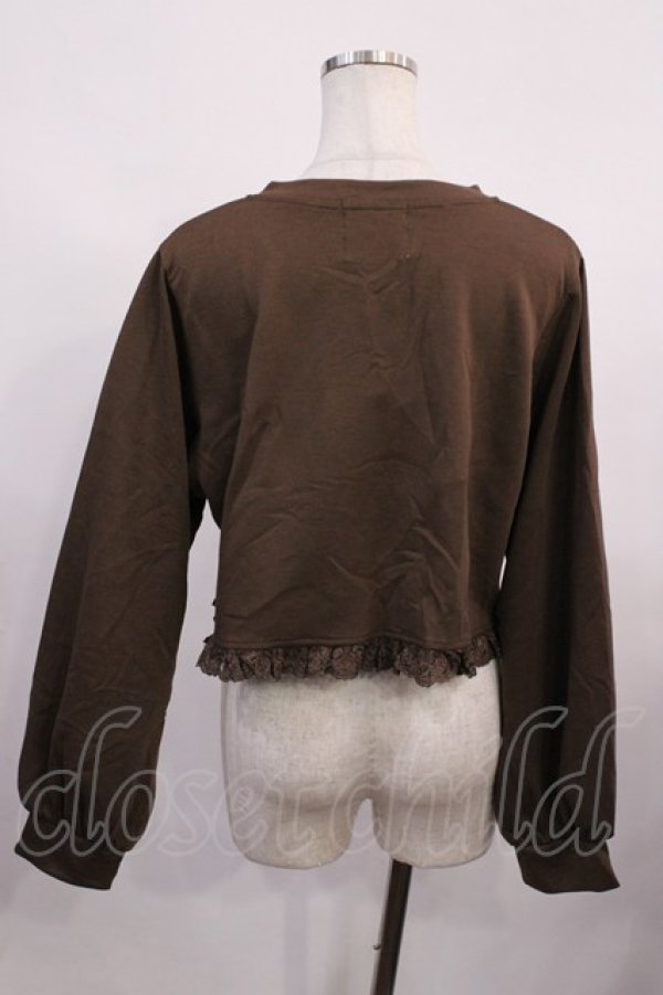 画像2: m petit by misako / MSKバラBフリルボレロ L ブラウン H-26-02-15-1015-LO-TO-NS-ZH (2)