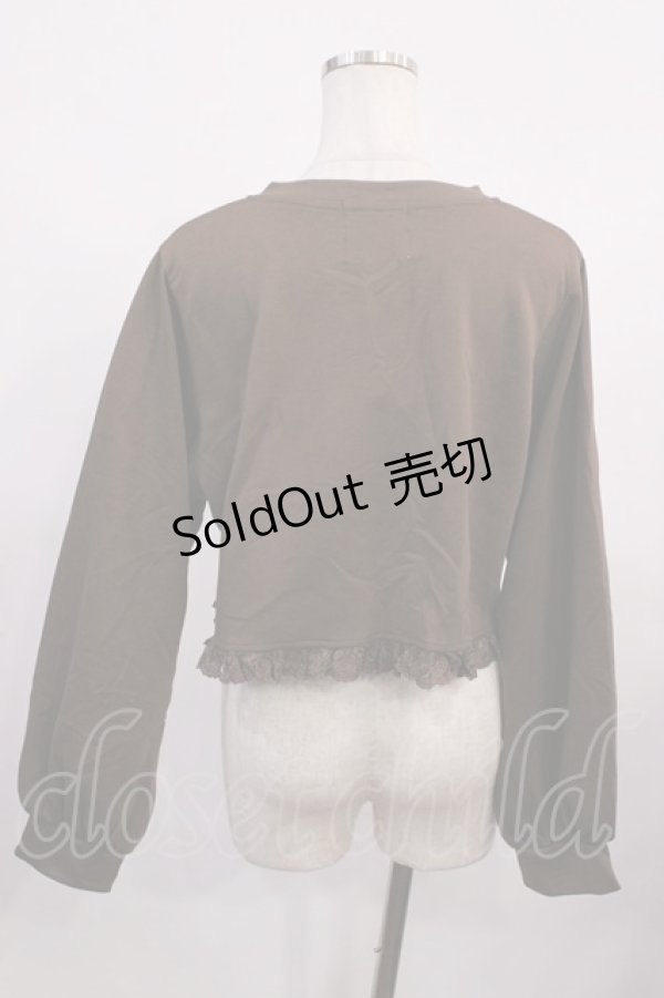 画像2: m petit by misako / MSKバラBフリルボレロ L ブラウン H-26-02-15-1015-LO-TO-NS-ZH (2)