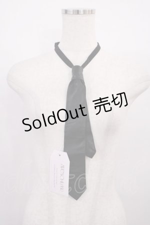 画像: AVENCHUMU / leather necktie  ブラック H-26-02-15-1018-LO-ZA-NS-ZH