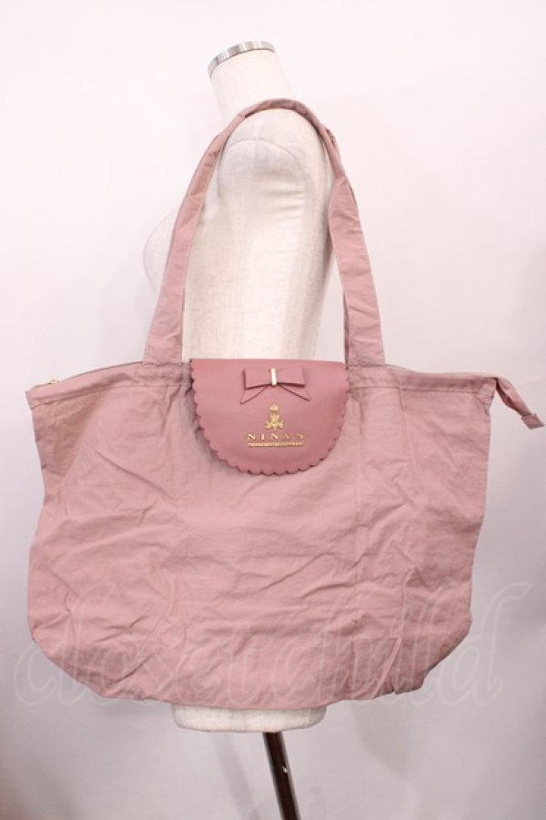 画像1: m petit by misako / AMフラップエコバッグ  ピンク H-26-02-15-1022-LO-ZA-NS-ZH (1)