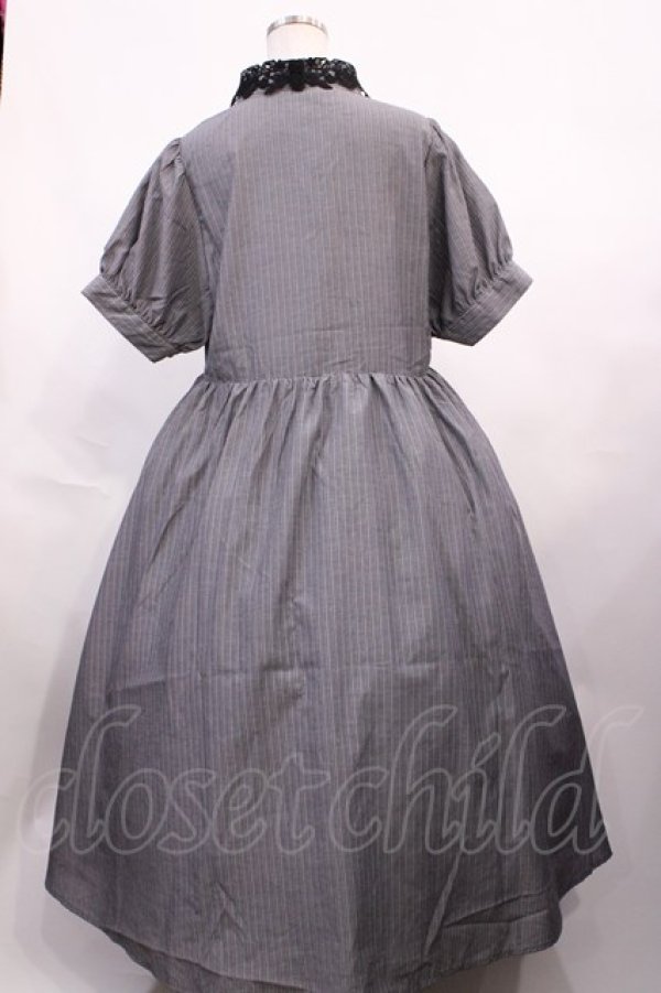 画像2: m petit by misako / TT*AOKストライプOP LL グレー H-26-02-15-1003-LO-OP-NS-ZH (2)