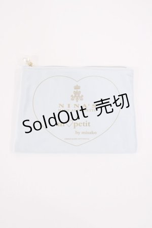 画像: m petit by misako / AM*コウチャツキベロアポーチ（紅茶無し）  サックス H-26-02-15-1029-LO-ZA-NS-ZH