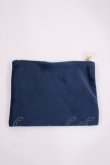 画像2: m petit by misako / AM*コウチャツキベロアポーチ（紅茶無し）  ネイビー H-26-02-15-1030-LO-ZA-NS-ZH (2)