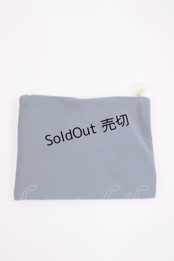 画像2: m petit by misako / AM*コウチャツキベロアポーチ（紅茶無し）  ネイビー H-26-02-15-1030-LO-ZA-NS-ZH (2)