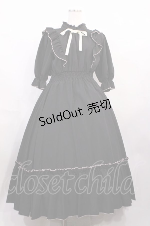 画像1: m petit by misako / NINA'SコラボAMハイショクメローワンピース L ブラック H-26-02-15-1004-LO-OP-NS-ZH (1)