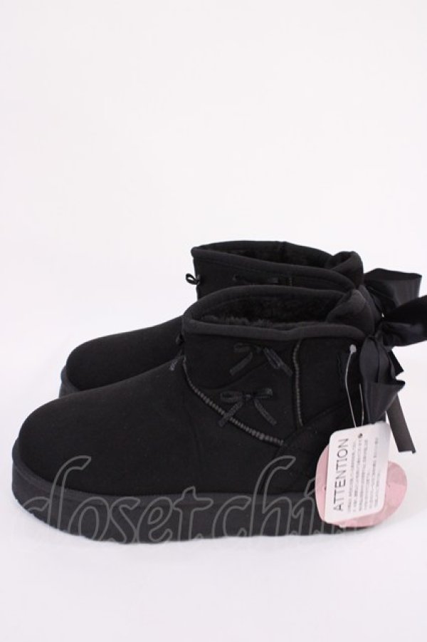 画像2: m petit by misako / ムートンブーツ M ブラック H-26-02-15-1032-LO-SH-NS-ZH (2)