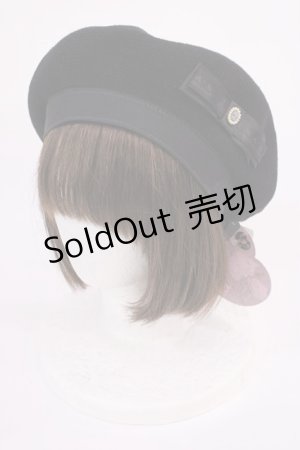 画像: m petit by misako / NINA`SAMカメオベレー  ブラック H-26-02-15-1033-LO-AC-NS-ZH