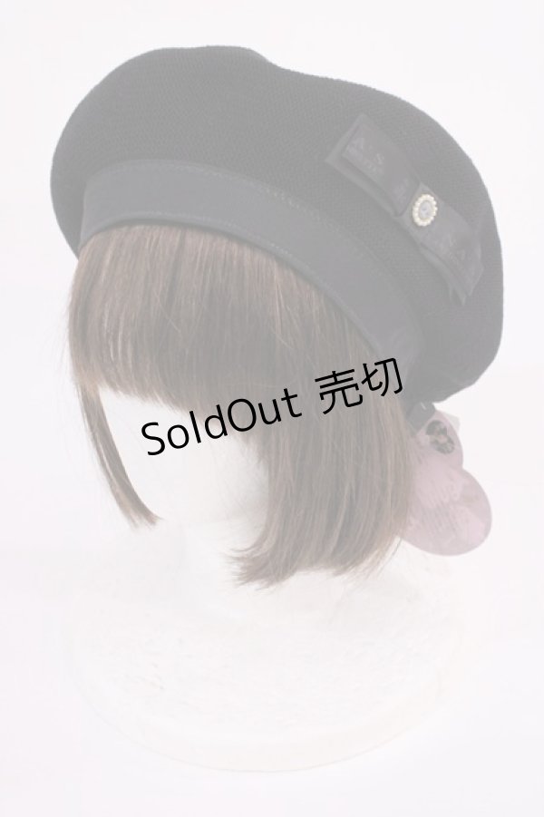 画像1: m petit by misako / NINA`SAMカメオベレー  ブラック H-26-02-15-1033-LO-AC-NS-ZH (1)