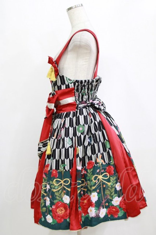 画像2: metamorphose / ハイカラ小町タックジャンパースカート Free ブラック H-26-02-15-001-ME-OP-NS-ZH (2)