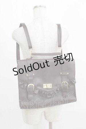 画像: axes femme POETIQUE / フリルサッチェルバッグ  ブラウン H-26-02-15-052-AX-BG-NS-ZH