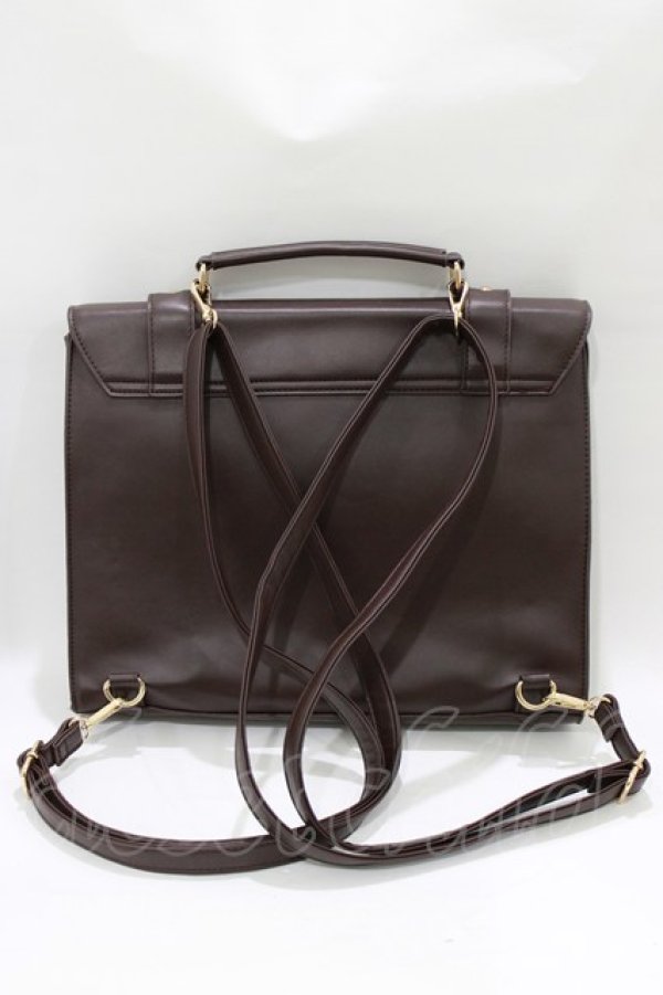 画像3: axes femme POETIQUE / フリルサッチェルバッグ  ブラウン H-26-02-15-052-AX-BG-NS-ZH (3)