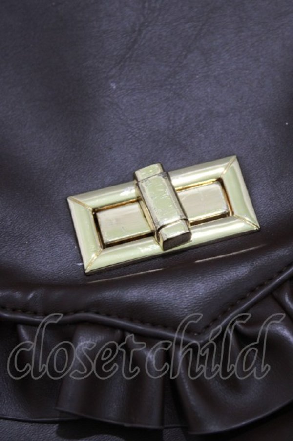 画像4: axes femme POETIQUE / フリルサッチェルバッグ  ブラウン H-26-02-15-052-AX-BG-NS-ZH (4)