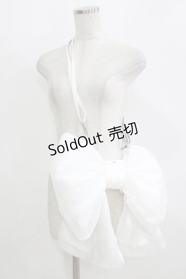 画像2: Lovely Tency / 眞白ありす/リボン2WAYバッグ  オフ H-26-02-15-056-GO-BG-NS-ZH (2)