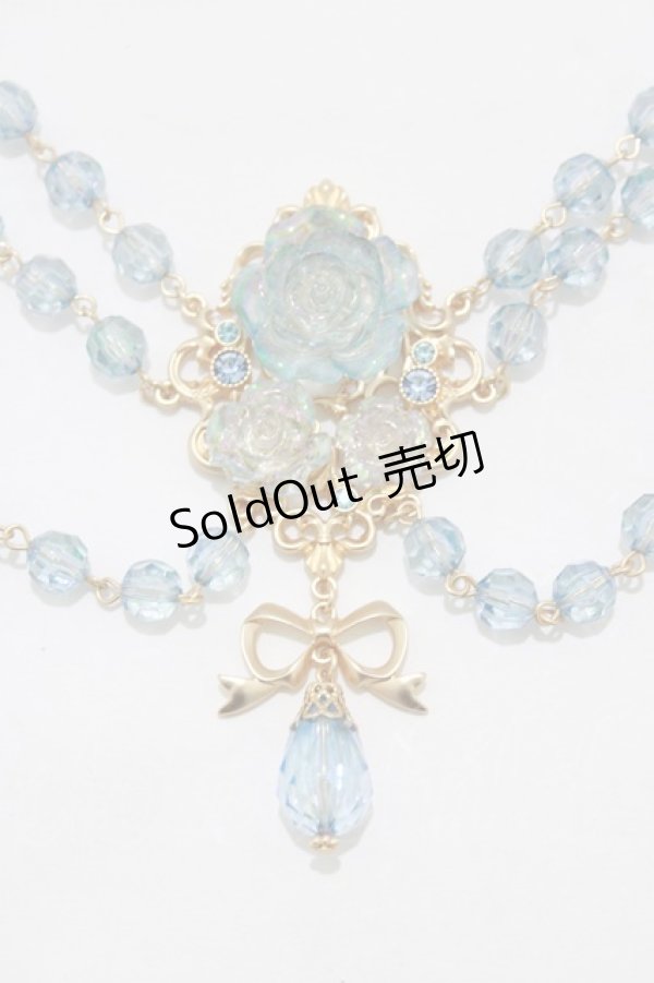 画像1: Chalmiere / ブリリアントローズネックレス  ブルー H-26-02-15-058-0-AC-NS-ZH (1)