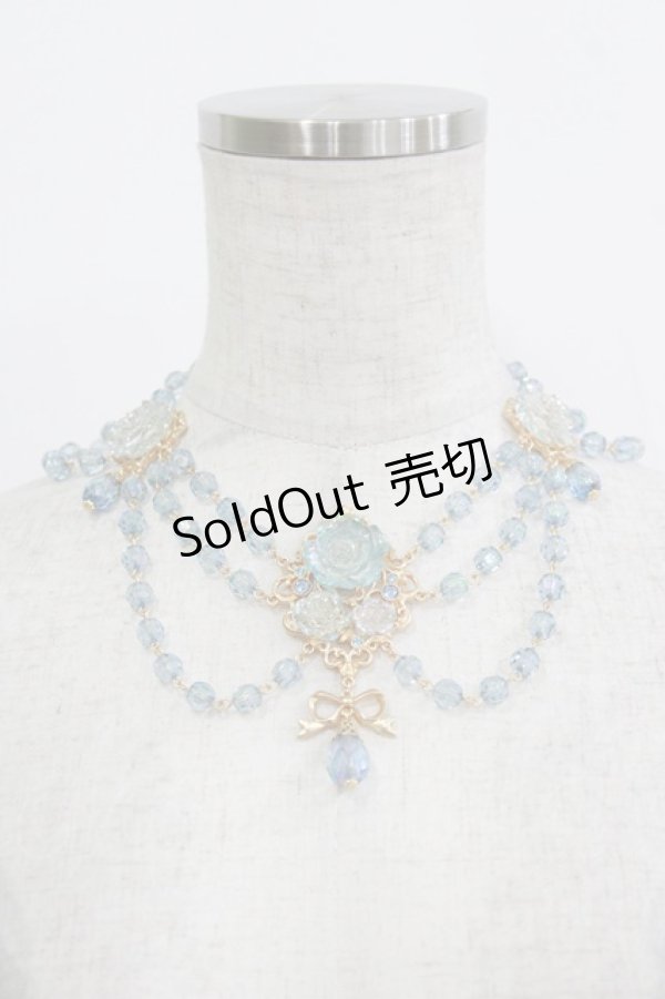 画像2: Chalmiere / ブリリアントローズネックレス  ブルー H-26-02-15-058-0-AC-NS-ZH (2)