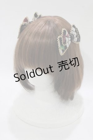 画像: metamorphose / ハイカラ小町リボンクリップ  ブラック H-26-02-15-061-ME-AC-NS-ZH