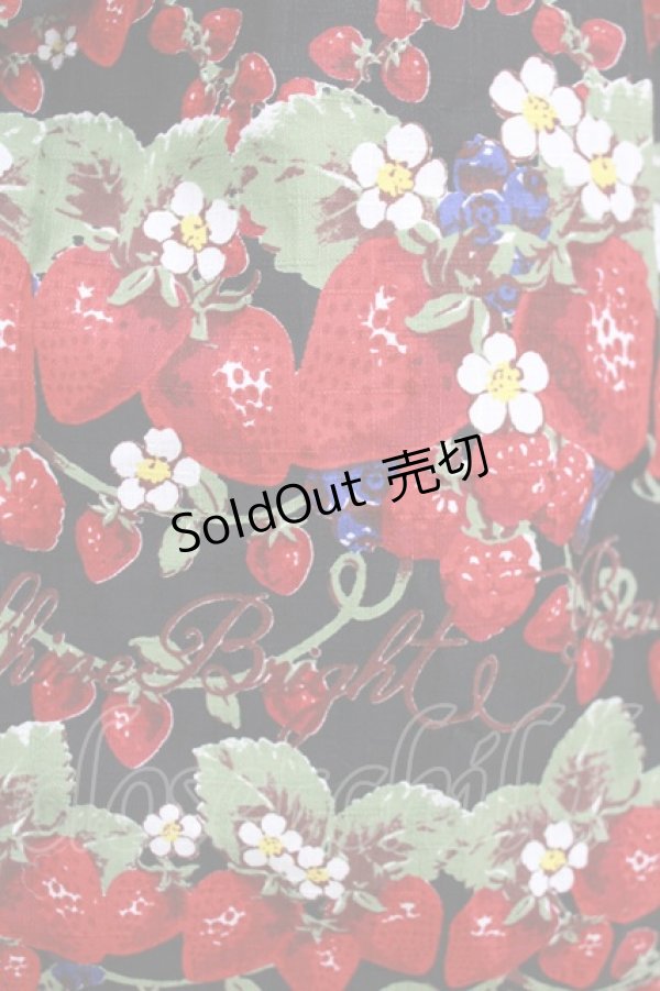 画像4: BABY,THE STARS SHINE BRIGHT / Strawberry Garden柄ジャンパースカートII Free ブラック H-26-02-15-005-BA-OP-NS-ZH (4)
