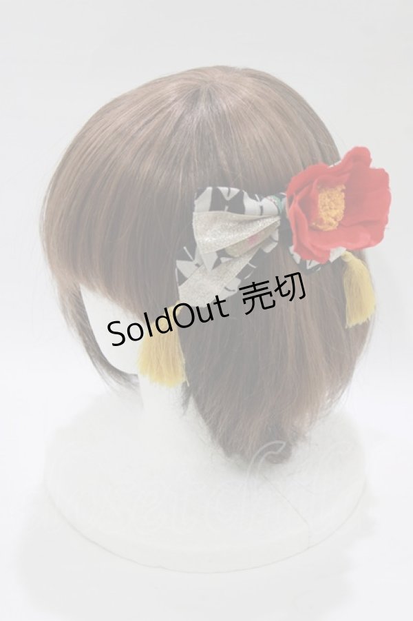 画像1: metamorphose / ハイカラ小町リボンバレッタ  ブラック H-26-02-15-062-ME-AC-NS-ZH (1)