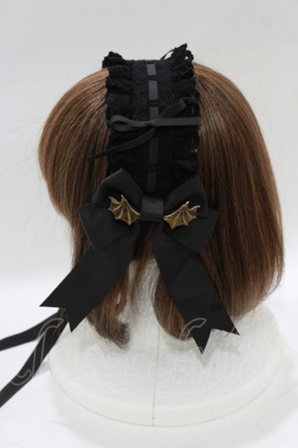 画像2: ALICE and the PIRATES / 蝙蝠の影ヘッドドレス  ブラック H-26-02-15-065-PA-AC-NS-ZH (2)