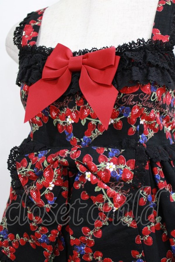 画像5: BABY,THE STARS SHINE BRIGHT / Strawberry Garden柄ジャンパースカートII Free ブラック H-26-02-15-005-BA-OP-NS-ZH (5)