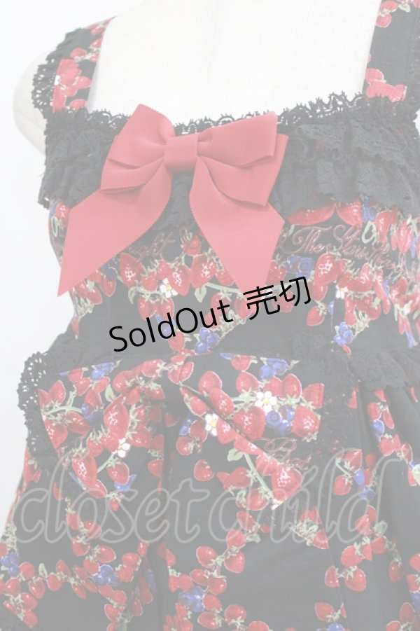 画像5: BABY,THE STARS SHINE BRIGHT / Strawberry Garden柄ジャンパースカートII Free ブラック H-26-02-15-005-BA-OP-NS-ZH (5)