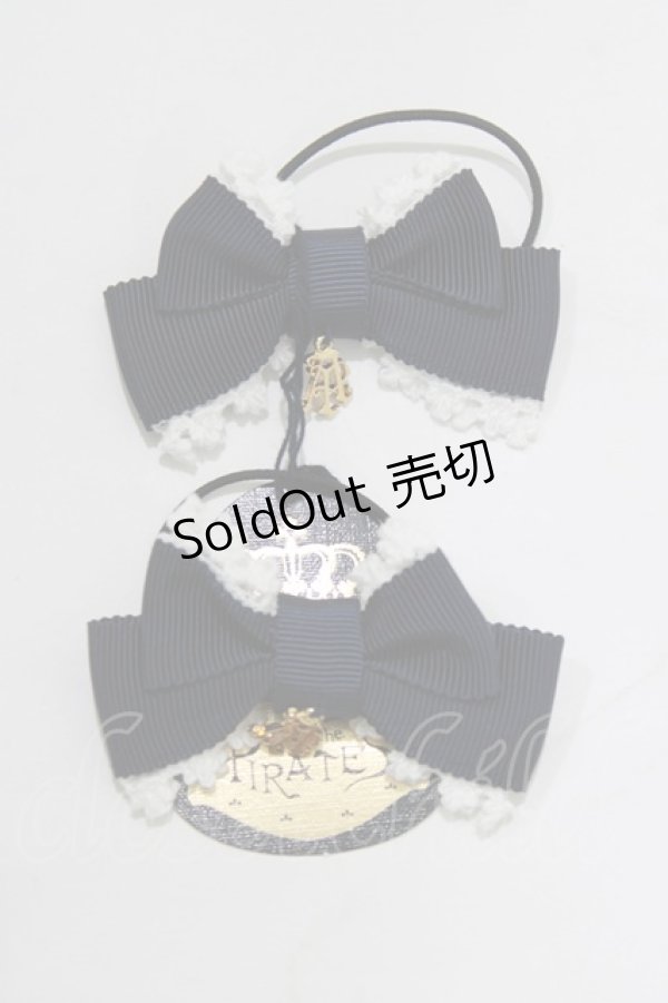 画像1: ALICE and the PIRATES / Annabelleリボンゴム  ネイビー H-26-02-15-066-PA-AC-NS-ZH (1)