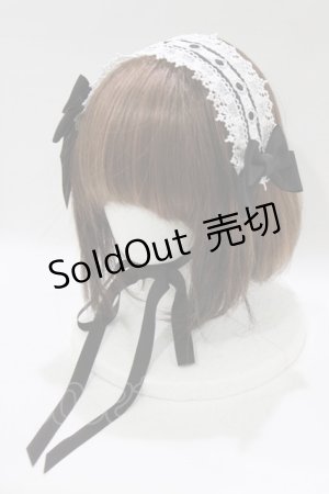 画像: ALICE and the PIRATES / アミィヘッドドレス  ブラック/オフ白 H-26-02-15-067-PA-AC-NS-ZH