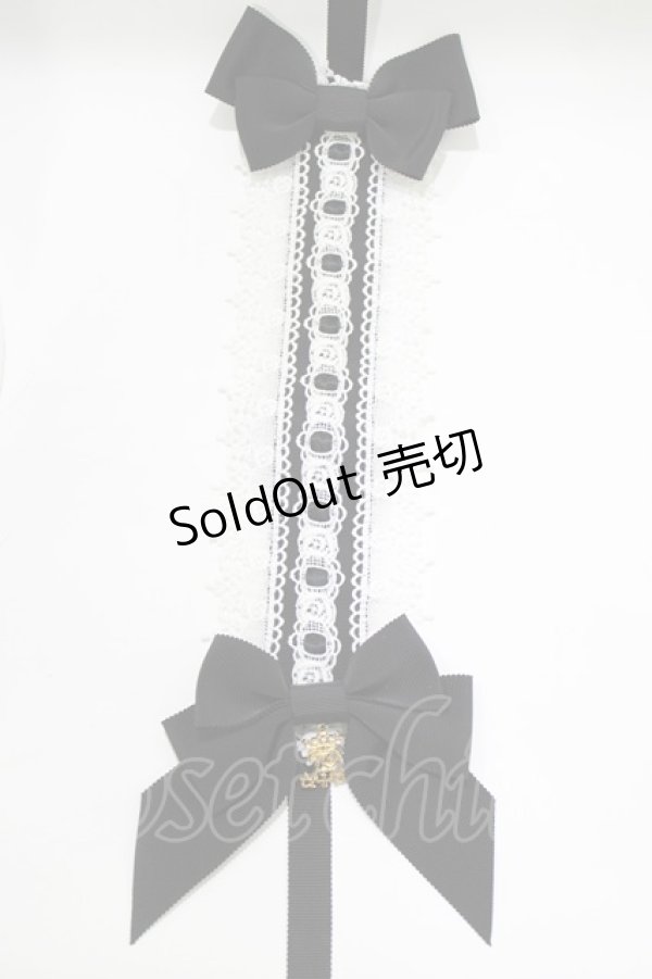 画像3: ALICE and the PIRATES / アミィヘッドドレス  ブラック/オフ白 H-26-02-15-067-PA-AC-NS-ZH (3)