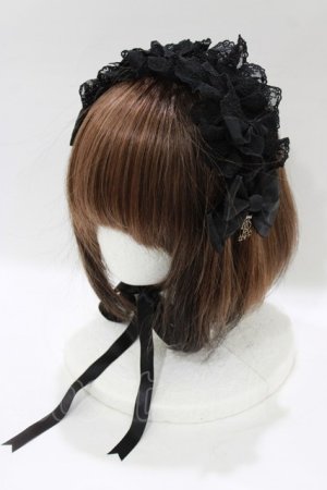 画像: ALICE and the PIRATES / ビブリオフィリアヘッドドレス  ブラック H-26-02-15-068-PA-AC-NS-ZH