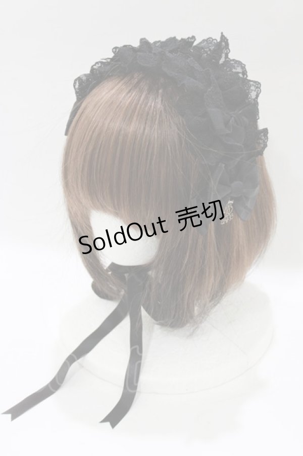 画像1: ALICE and the PIRATES / ビブリオフィリアヘッドドレス  ブラック H-26-02-15-068-PA-AC-NS-ZH (1)