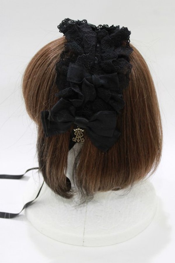 画像2: ALICE and the PIRATES / ビブリオフィリアヘッドドレス  ブラック H-26-02-15-068-PA-AC-NS-ZH (2)