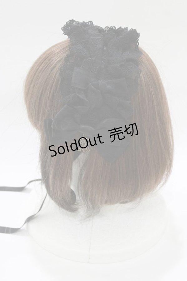 画像2: ALICE and the PIRATES / ビブリオフィリアヘッドドレス  ブラック H-26-02-15-068-PA-AC-NS-ZH (2)