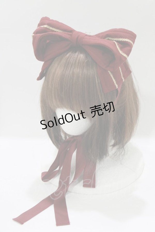 画像1: metamorphose / ブレード付リボンヘッドドレス  ボルドー H-26-02-15-070-ME-AC-NS-ZH (1)