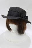 画像1: m petit by misako / AMブレードカンカン帽  ブラック H-26-02-15-072-LO-AC-NS-ZH (1)