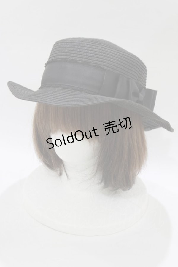 画像1: m petit by misako / AMブレードカンカン帽  ブラック H-26-02-15-072-LO-AC-NS-ZH (1)